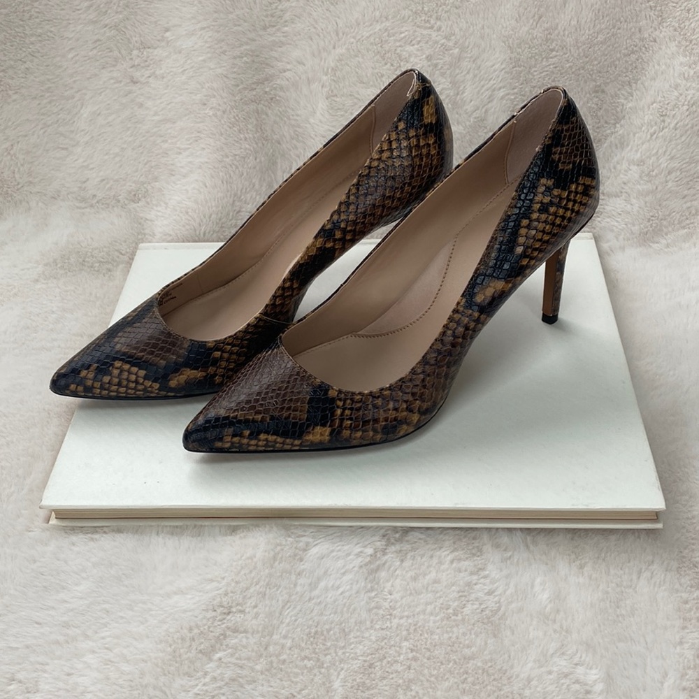 Banana Republic Heels | Faux Leather Snake Skin Print | 8